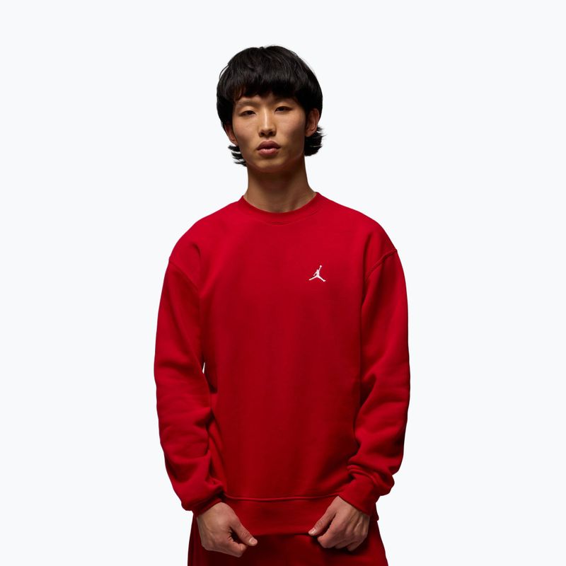 Férfi pulóver Jordan Brooklyn Fleece Crew gym red/white