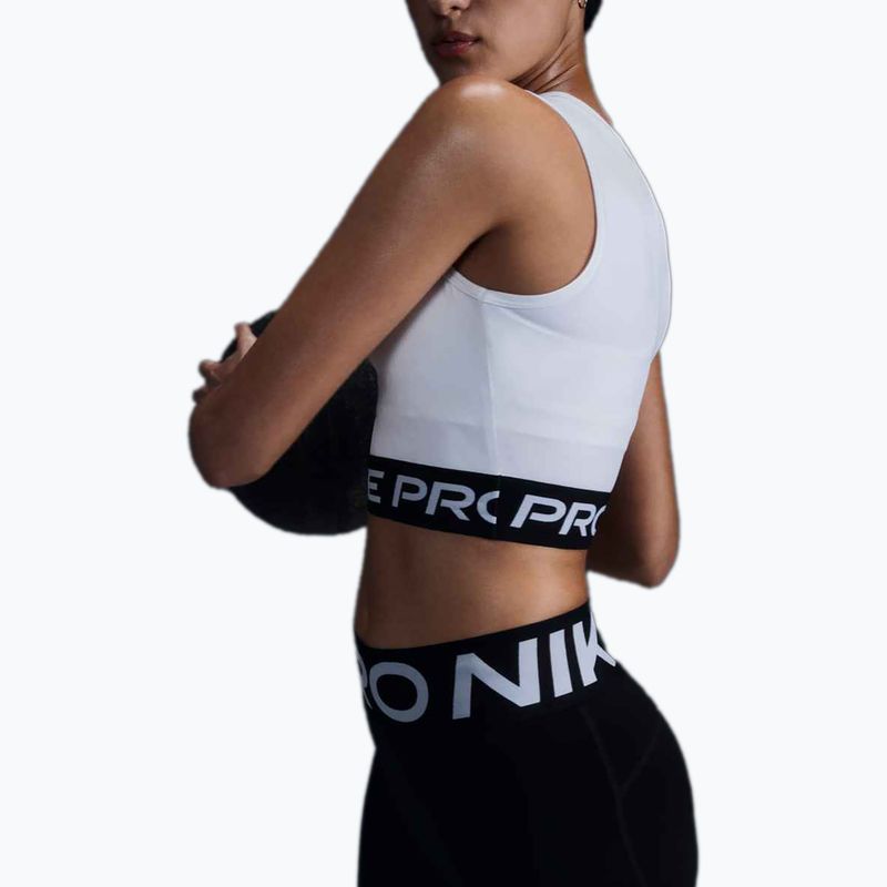 Női edzőpóló Nike Pro Dri-Fit white/black 5