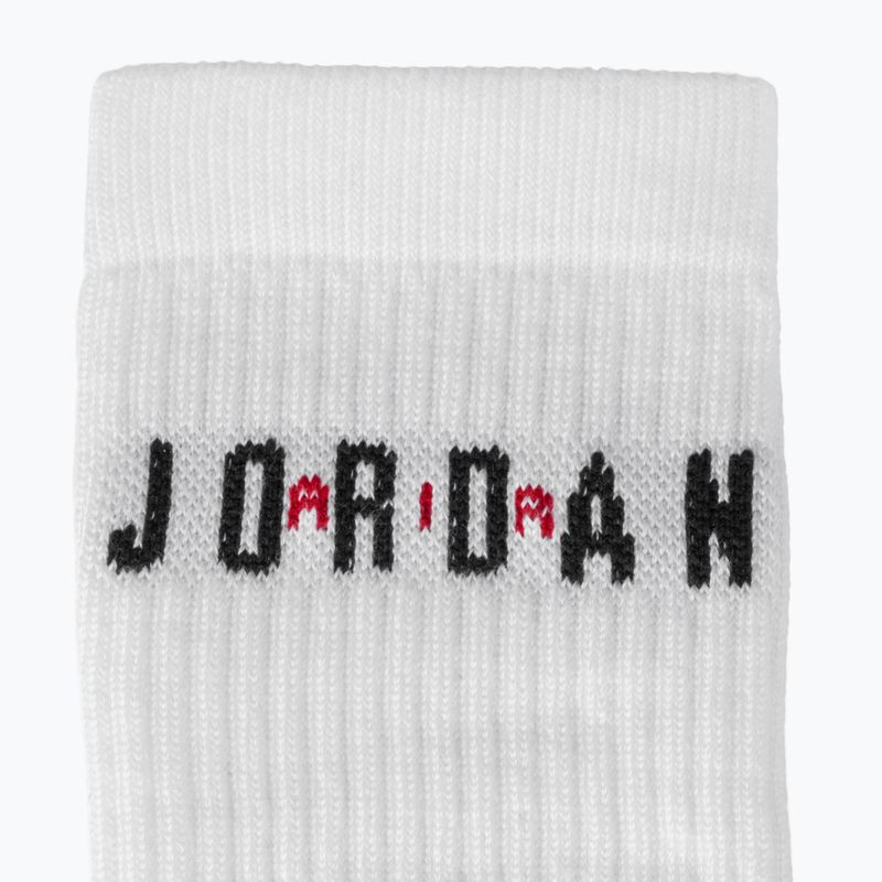 Zokni Jordan Everyday Crew 6 pairs white/gym red/black 3