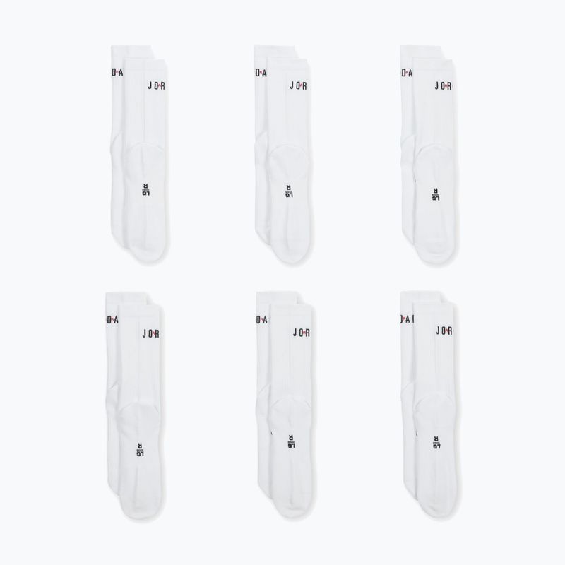 Zokni Nike Jordan Everyday Crew 6 pár white/gym red/black 2