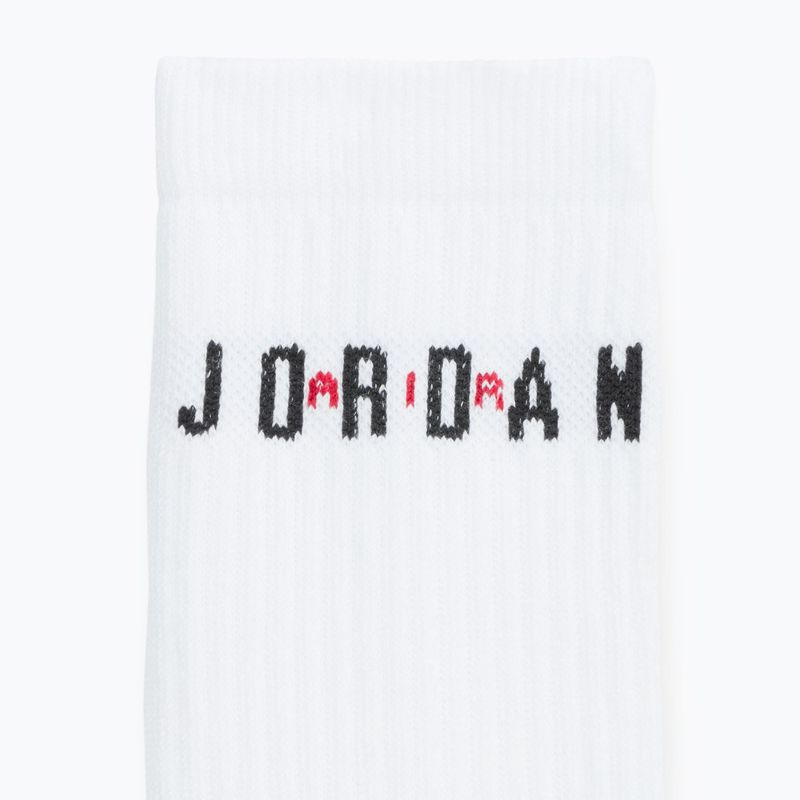 Zokni Jordan Everyday Crew 6 pairs white/gym red/black 9