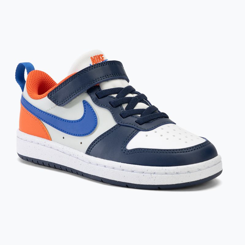 Nike Court Borough Low gyermekcipő Recraft fehér/navy/narancs színű