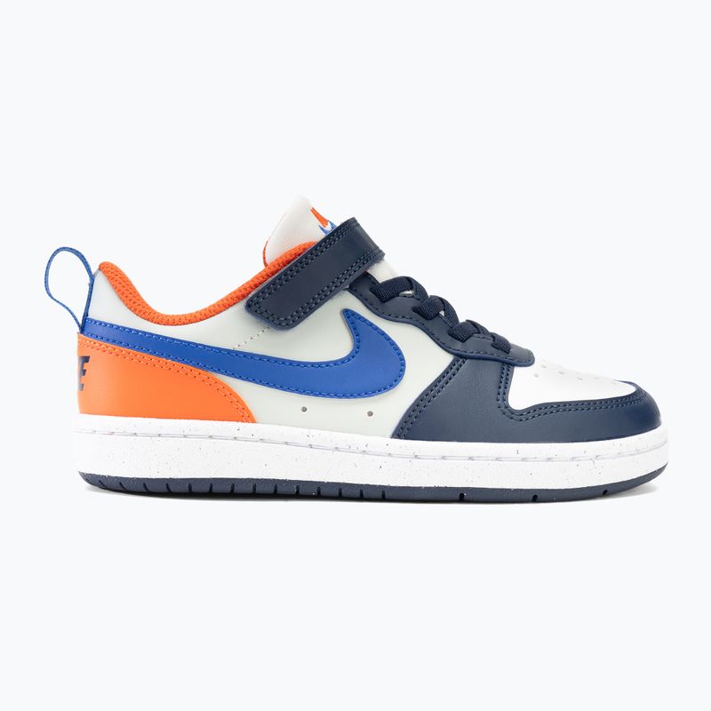 Nike Court Borough Low gyermekcipő Recraft fehér/navy/narancs színű 2