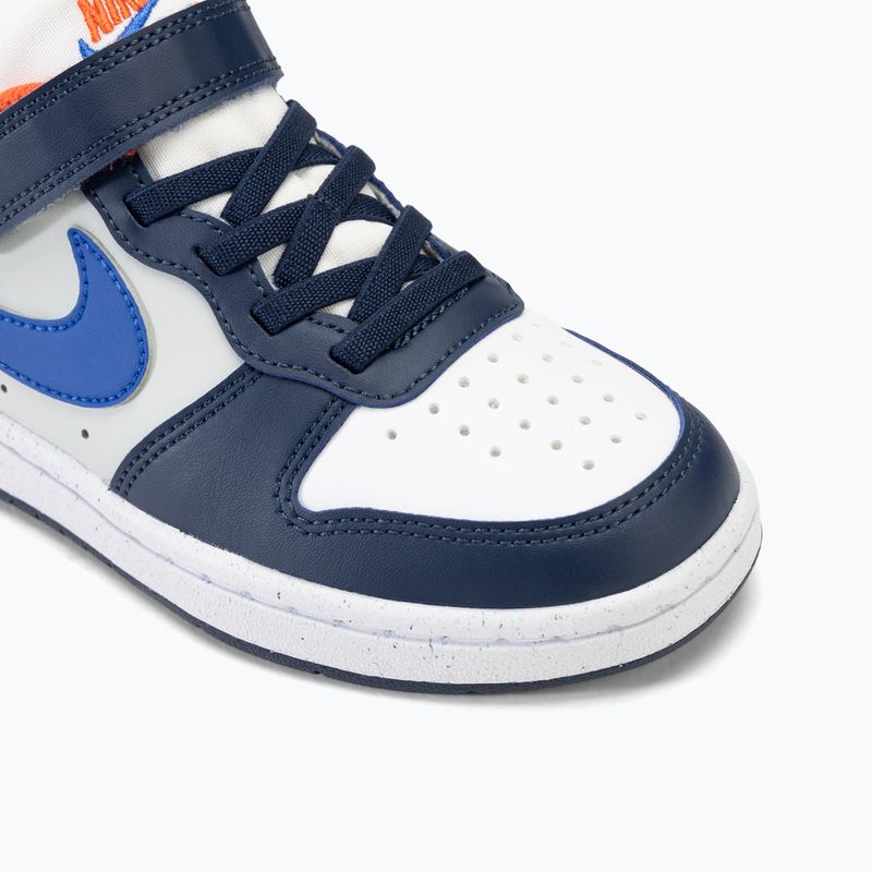 Nike Court Borough Low gyermekcipő Recraft fehér/navy/narancs színű 7