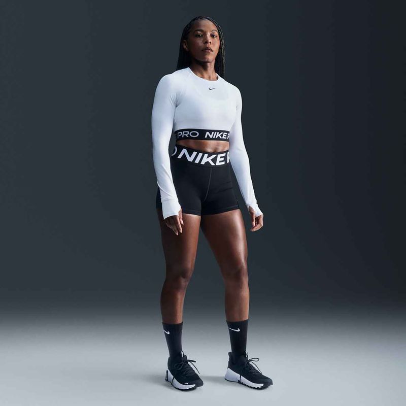 Női rövidnadrág Nike Pro Sculpt High Waisted 3" Biker fekete/fehér 10