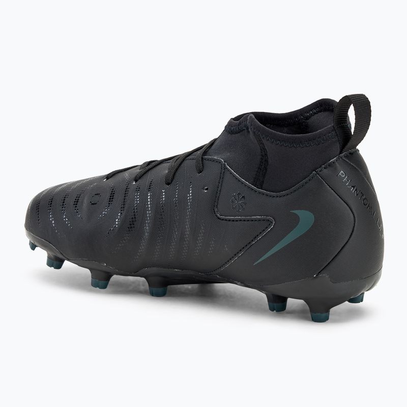 Nike Phantom Luna 2 Academy FG/MG gyermek focicipő fekete/mély dzsungel/fekete 3