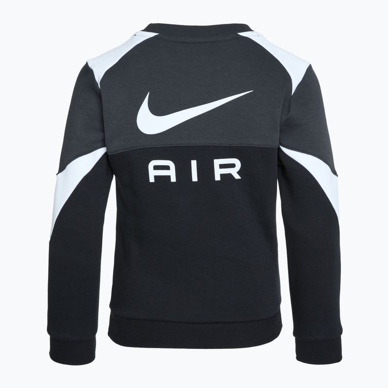 Nike Air Crew gyermek pulóver fekete / antracit / fehér / fehér / fehér 2
