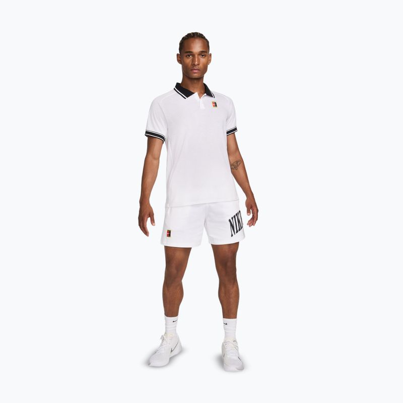 Férfi teniszpóló Nike Court Heritage Polo white/black 2