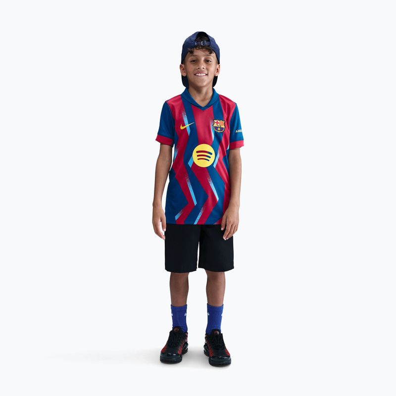 Gyerek focimez Nike FC Barcelona 2025/26 Stadium Fourth gym blue/gym blue/salsa red/opti yellow 2