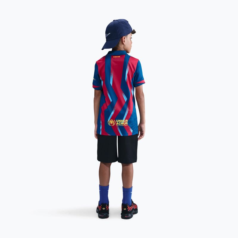 Gyerek focimez Nike FC Barcelona 2025/26 Stadium Fourth gym blue/gym blue/salsa red/opti yellow 3