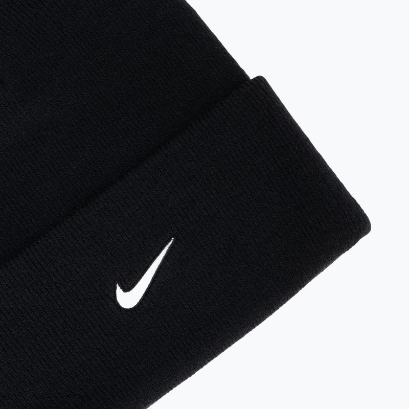 Téli sapka Nike Peak Swoosh Beanie black/white 3