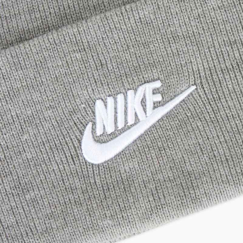 Nike Peak Futura Beanie sötétszürke szürke/fehér téli sapka 3