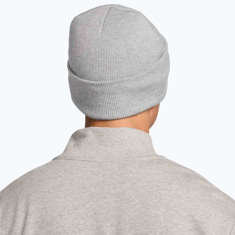 Téli sapka Nike Peak Swoosh Beanie dark grey heather/white 3