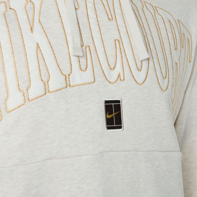Férfi tenisz pulóver Nike Court Dri-Fit Heritage Hoodie világos árnyalatú fa barna / halvány elefántcsont 3