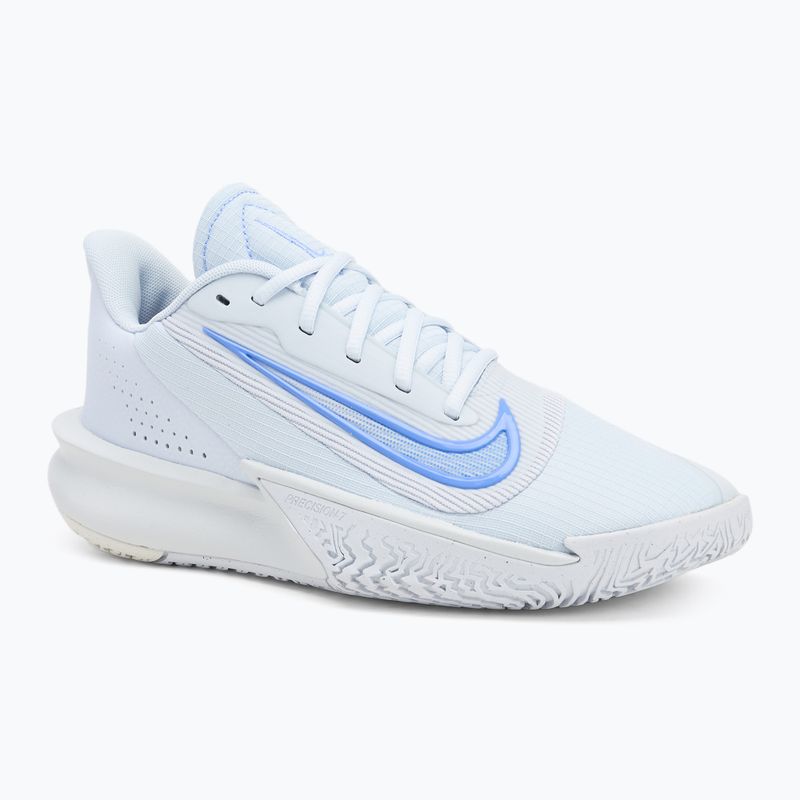 Nike Precision 7 futball szürke/tiszta platina/plum por/royal pulse férfi kosárlabda cipő