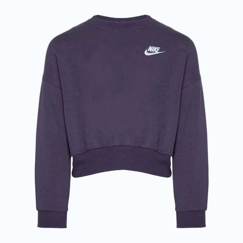 Nike Sportswear Club Fleece sötét mazsola / fehér gyermek melegítőfelső