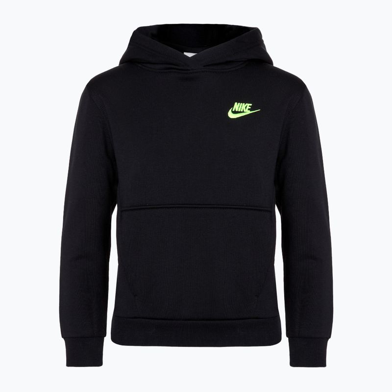 Gyerek pulóver Nike Sportswear Club Fleece black/yellow