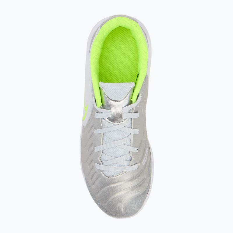 Nike Tiempo Legend 10 Academy IC metál ezüst/fekete/fekete/volt gyermek focicipő 5