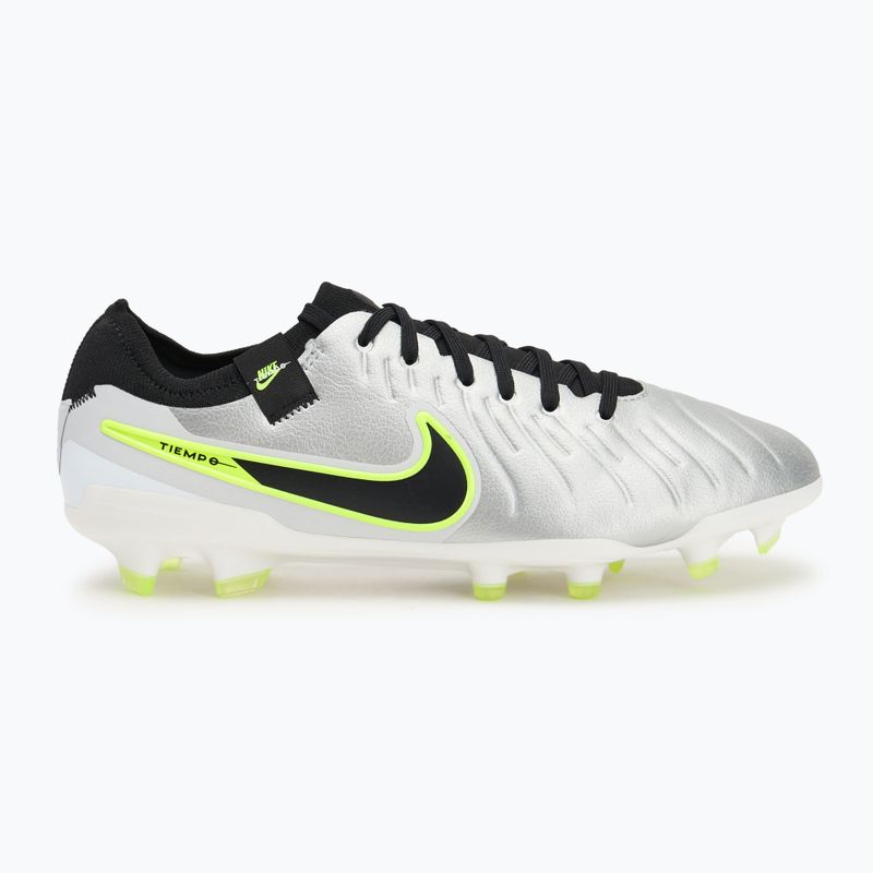 Férfi futballcipő Nike Tiempo Legend 10 Pro FG metál ezüst/volt/fekete 2