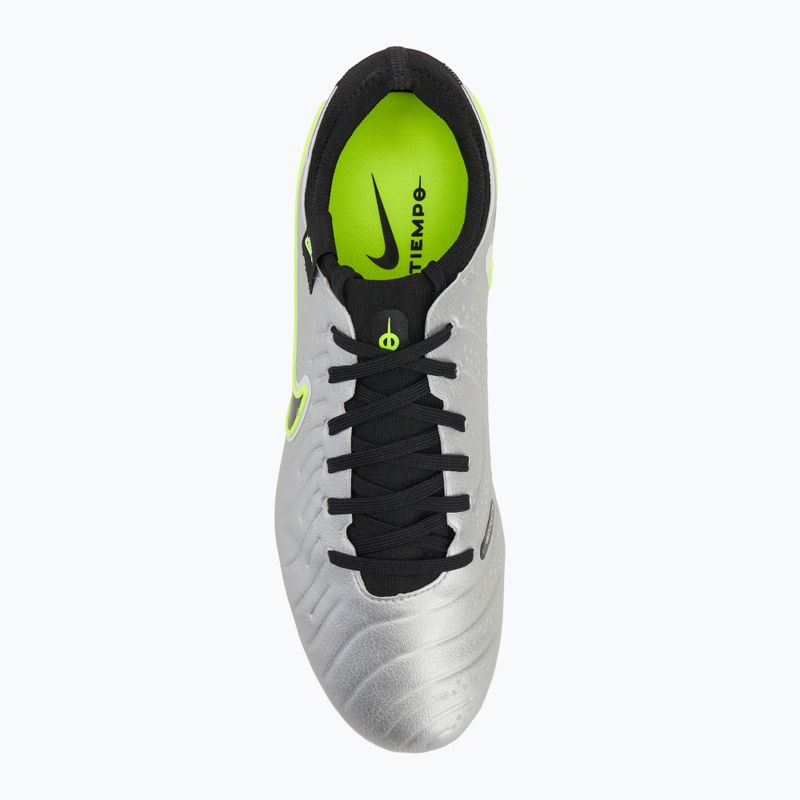 Férfi futballcipő Nike Tiempo Legend 10 Pro FG metál ezüst/volt/fekete 5