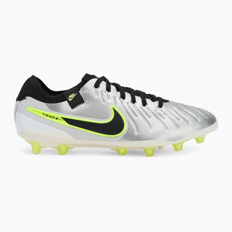 Nike Legend 10 Pro Ag-Pro férfi futballcipő metál ezüst/ volt/ fekete 2