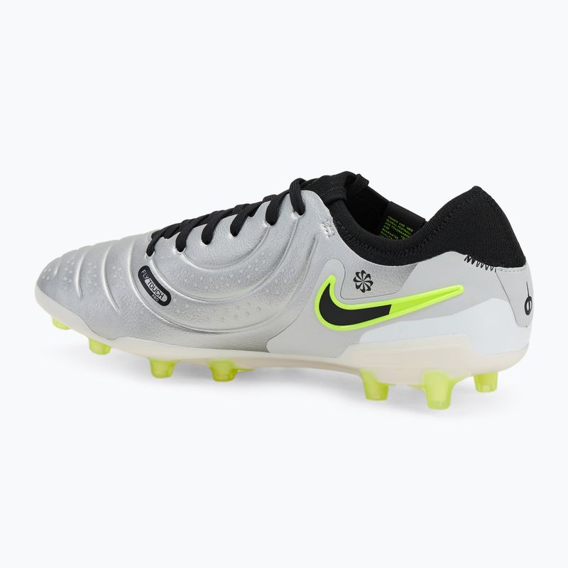 Nike Legend 10 Pro Ag-Pro férfi futballcipő metál ezüst/ volt/ fekete 3
