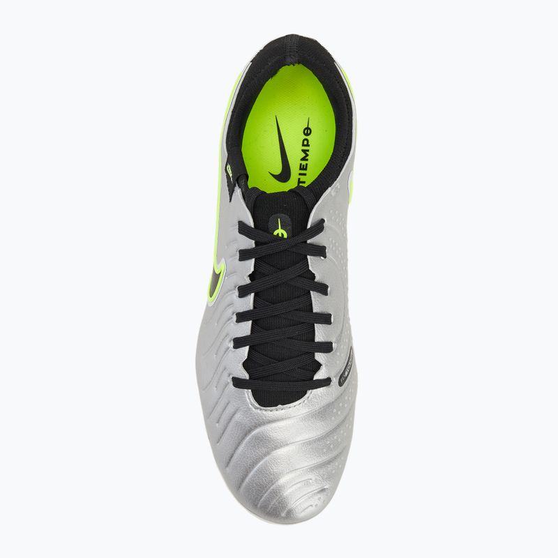 Nike Legend 10 Pro Ag-Pro férfi futballcipő metál ezüst/ volt/ fekete 5