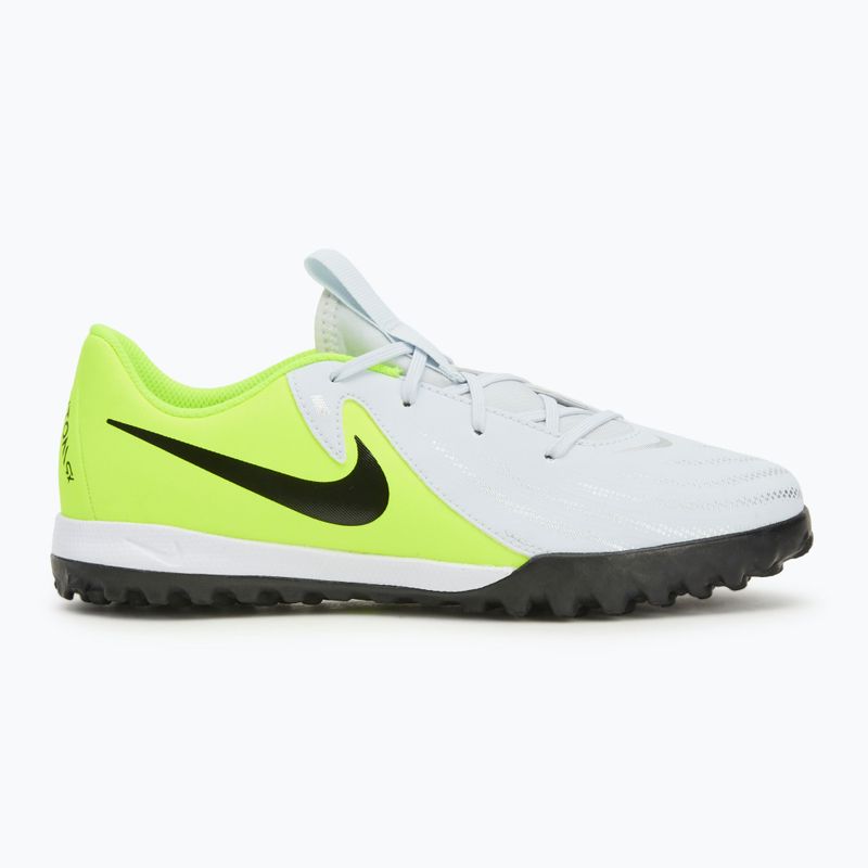 Nike Phantom GX 2 Academy TF gyermek futballcipő metál ezüst/volt/fekete 2