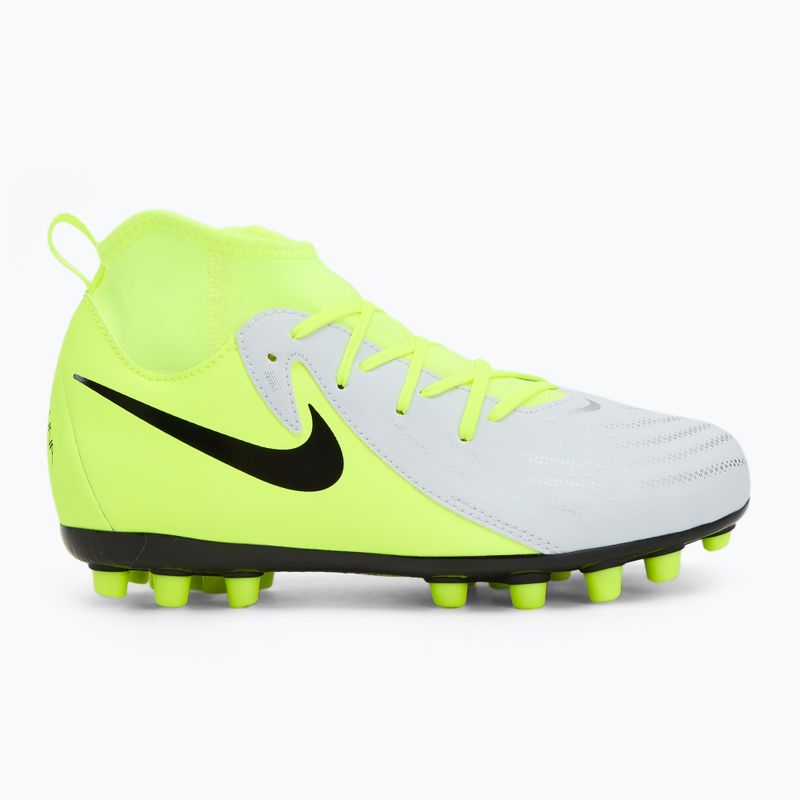 Nike Phantom Luna 2 Academy AG Jr gyermek futballcipő metál ezüst/fekete/volt 2