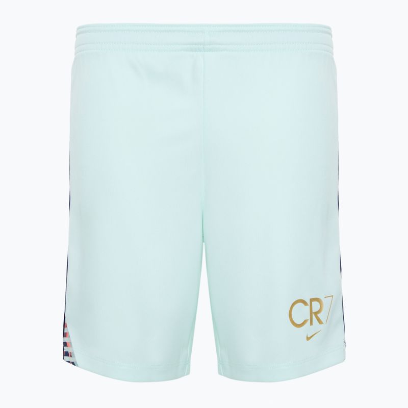 Nike CR7 Academy Dri-FIT gyermek futball rövidnadrág alig zöld/ kék üres/ metálarany