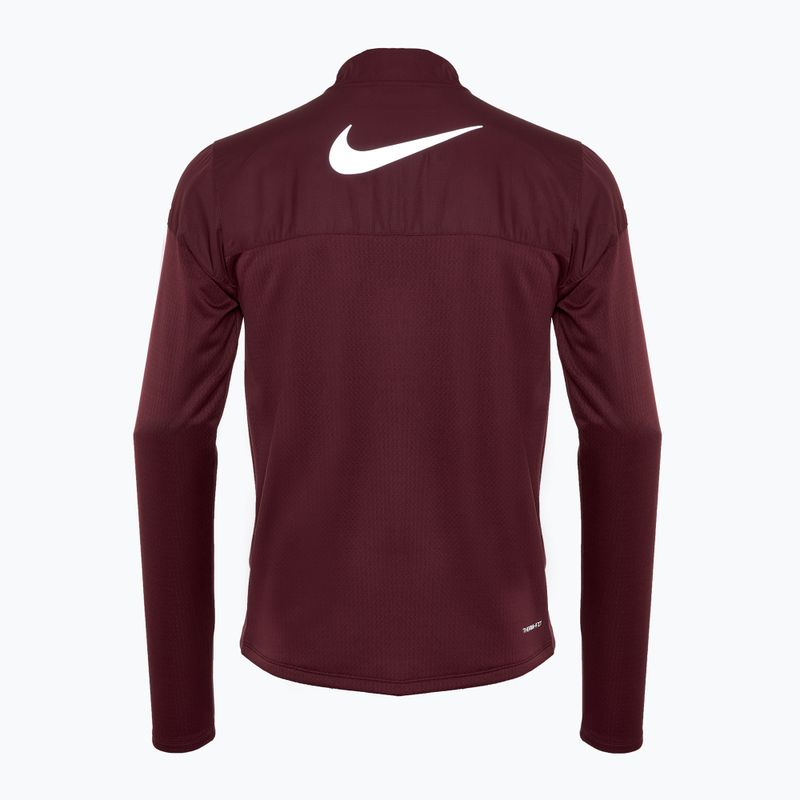 Férfi futópulóver Nike Sphere Element Therma-FIT 1/2 Zip burgundy crush 2