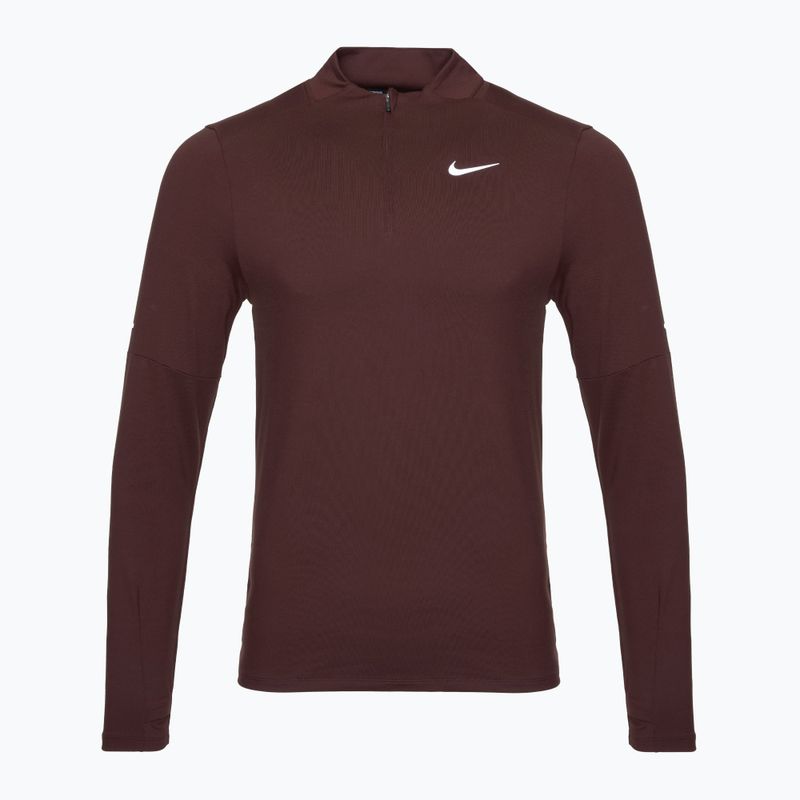 Férfi hosszú ujjú futófelső Nike Dri-FIT Element 1/2-Zip burgundy crush
