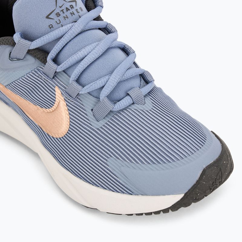 Gyerek futócipő Nike Star Runner 4 ashenslate/armorynavy/pureplatinum/metalredbronze 7