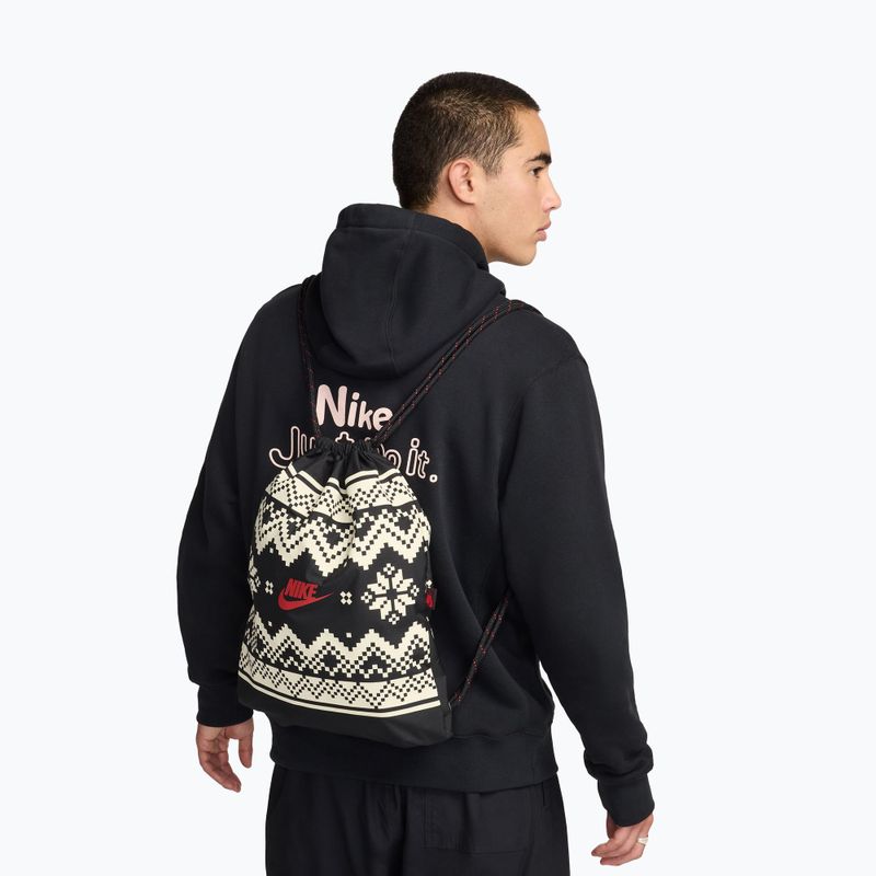 Hátizsák Nike Heritage 13 l black/coconut milk/university red 11