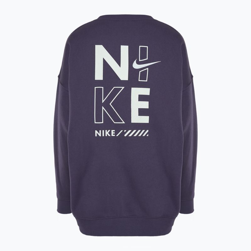 Női Nike Sportswear Oversized Crew-Neck pulóver sötét mazsola 2