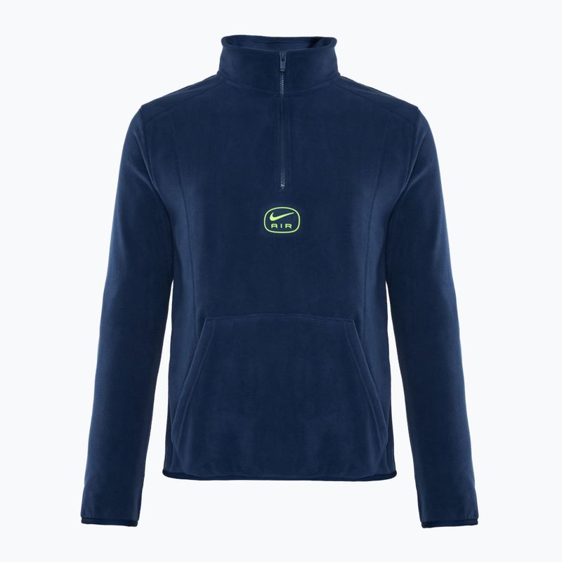Férfi Nike Swoosh Air Polar Fleece félcipzáras felső éjfekete navy/ volt