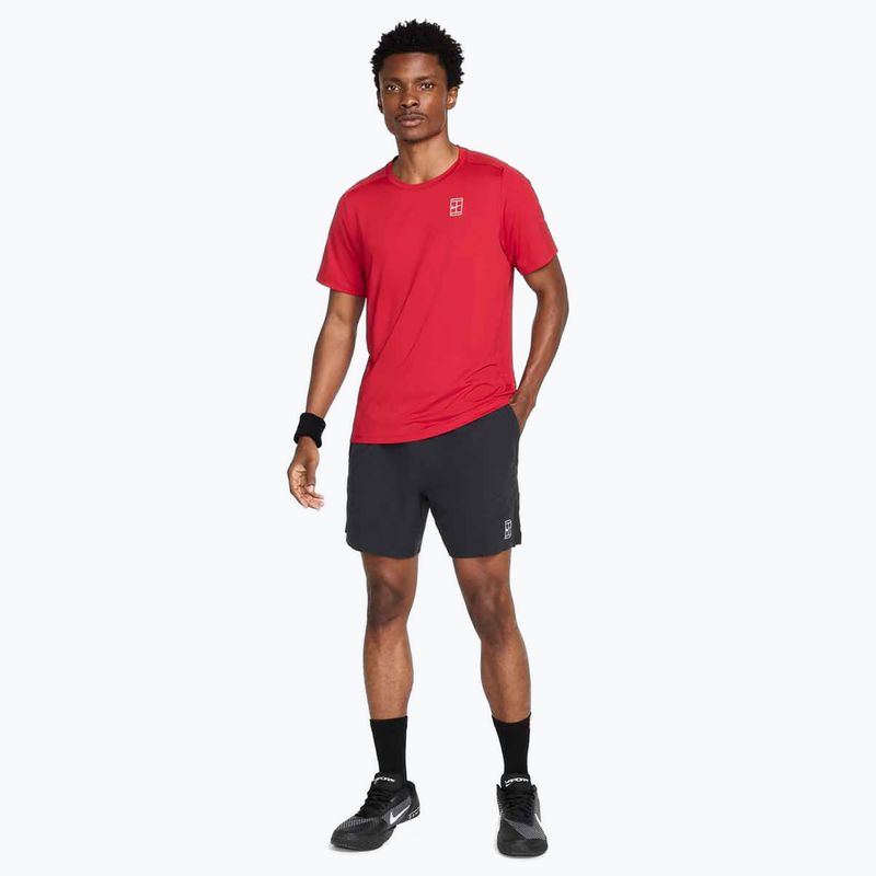 Férfi Nike Court Dri-Fit Advantage 6" tenisznadrág fekete / fehér 2