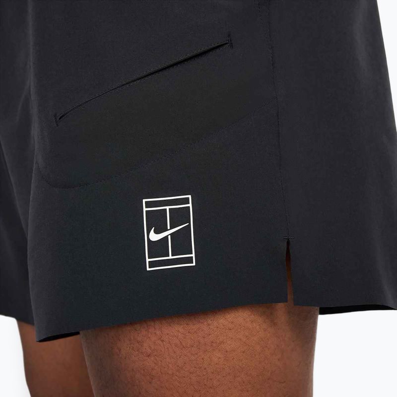 Férfi Nike Court Dri-Fit Advantage 6" tenisznadrág fekete / fehér 7