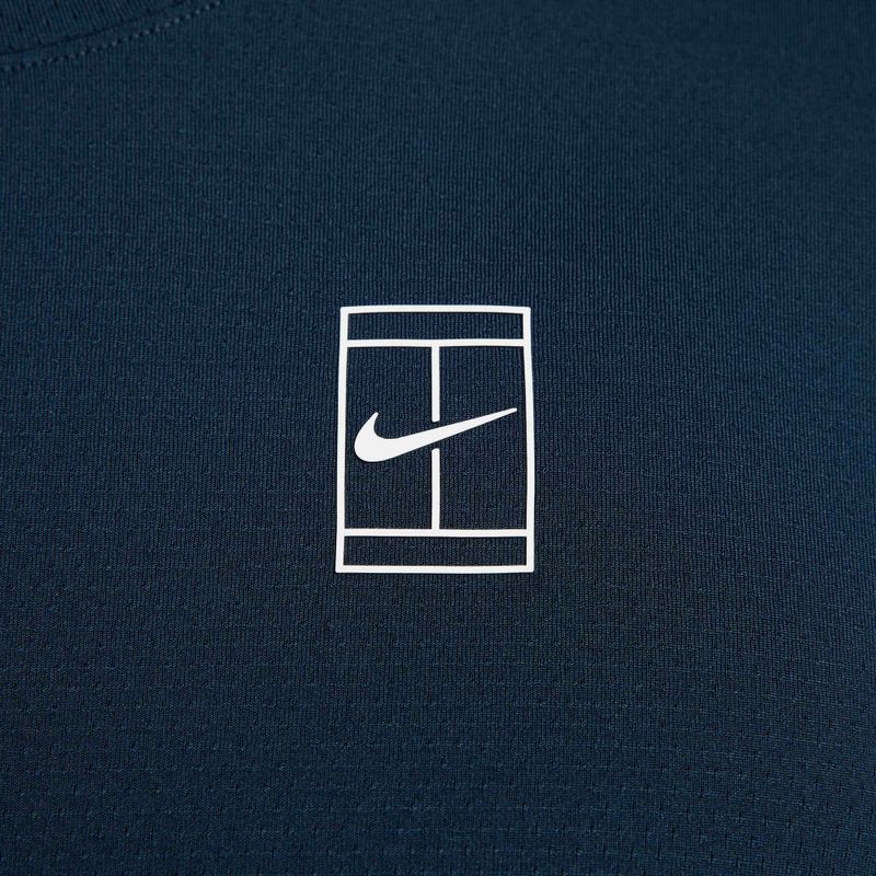 Férfi Nike Court Dri-Fit Advantage teniszpóló armory navy / fehér 6