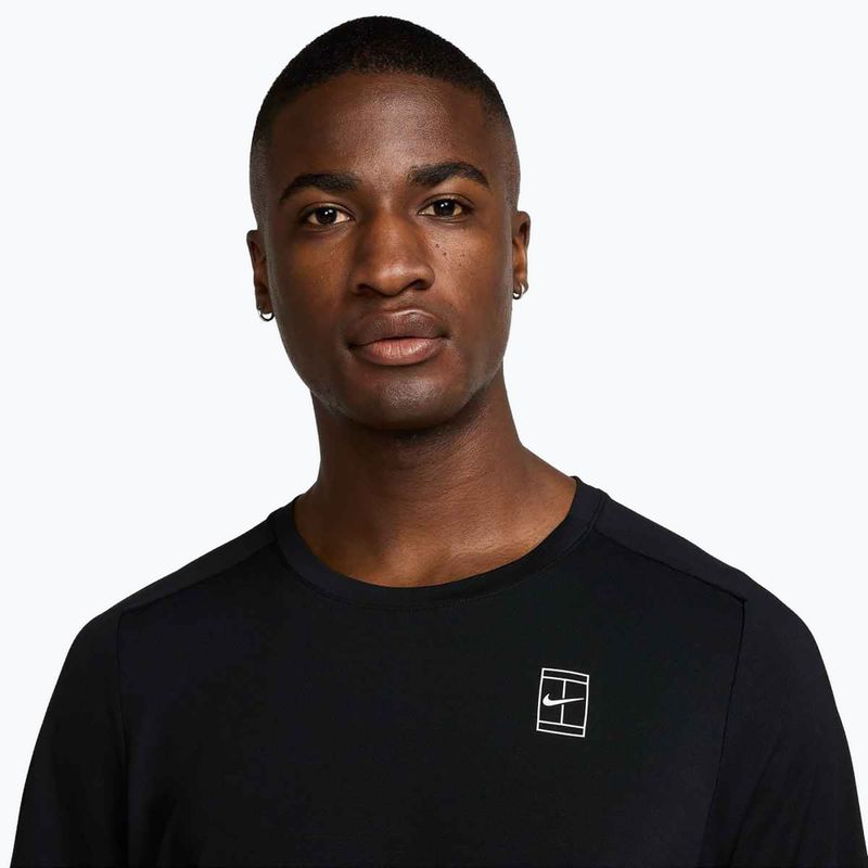 Férfi Nike Court Dri-Fit Advantage teniszpóló fekete / fehér 4