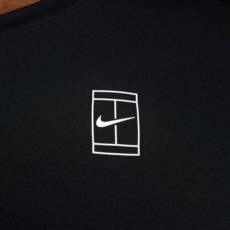 Férfi Nike Court Dri-Fit Advantage teniszpóló fekete / fehér 5