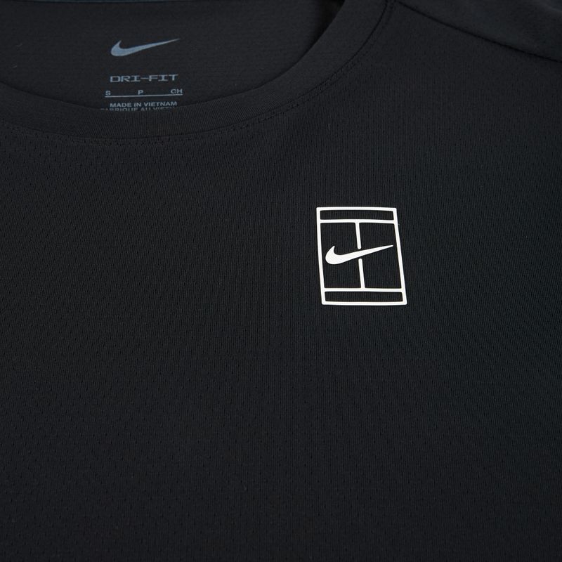 Férfi Nike Court Dri-Fit Advantage teniszpóló fekete / fehér 9