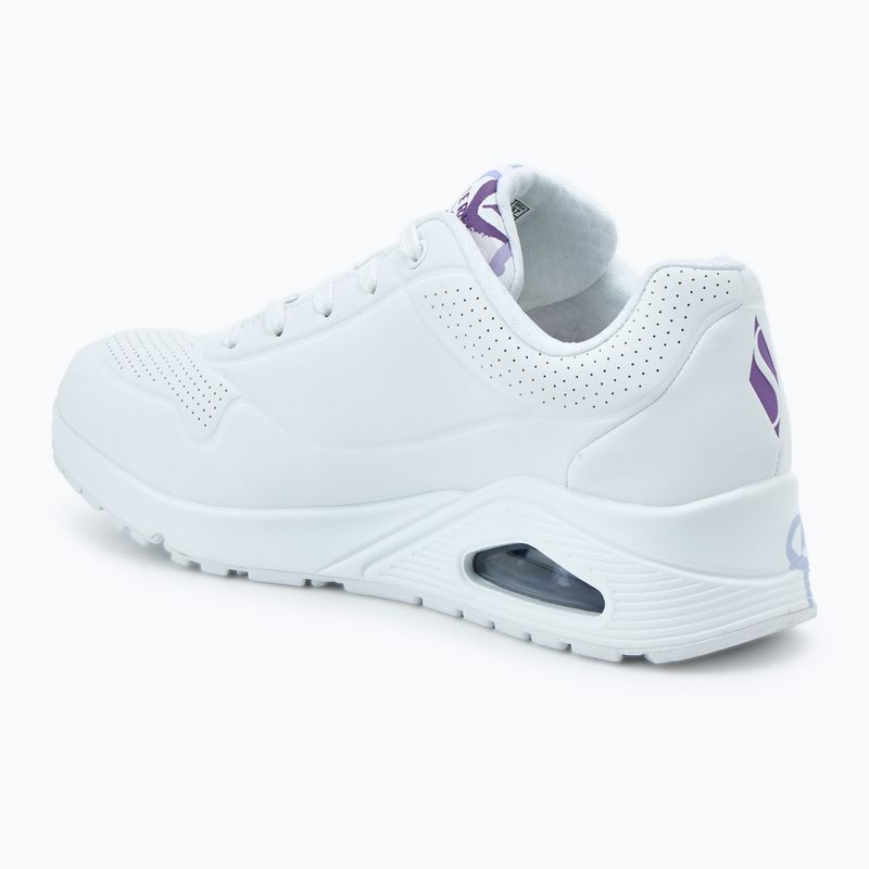 SKECHERS női cipő JGoldcrown Uno Spread The Love fehér/világos lila 3