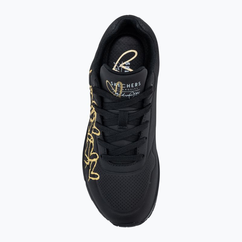 Női cipő SKECHERS JGoldcrown Uno Golden Heart black/multicolor metallic 5