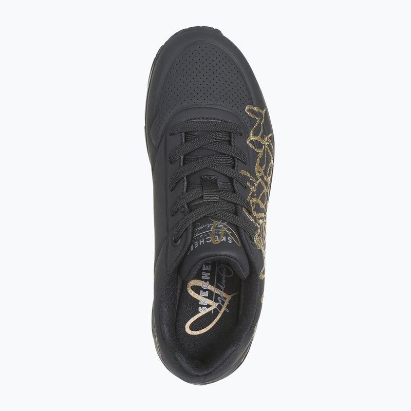 Női cipő SKECHERS JGoldcrown Uno Golden Heart black/multicolor metallic 11