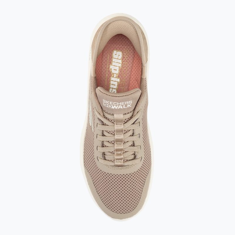 SKECHERS Slip-ins női Go Walk Flex Grand Entry taupe/fehér cipő 6
