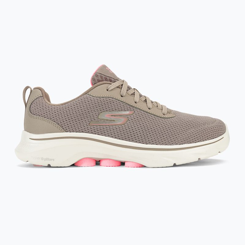 Női SKECHERS Go Walk 7 Clear Path taupe/rózsaszín cipő 2