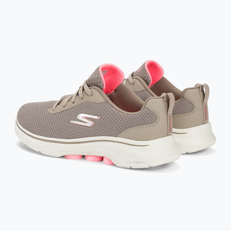 Női SKECHERS Go Walk 7 Clear Path taupe/rózsaszín cipő 3