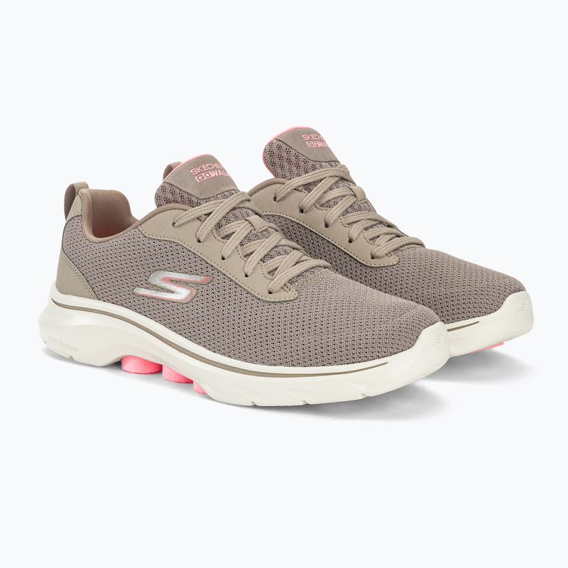 Női SKECHERS Go Walk 7 Clear Path taupe/rózsaszín cipő 4