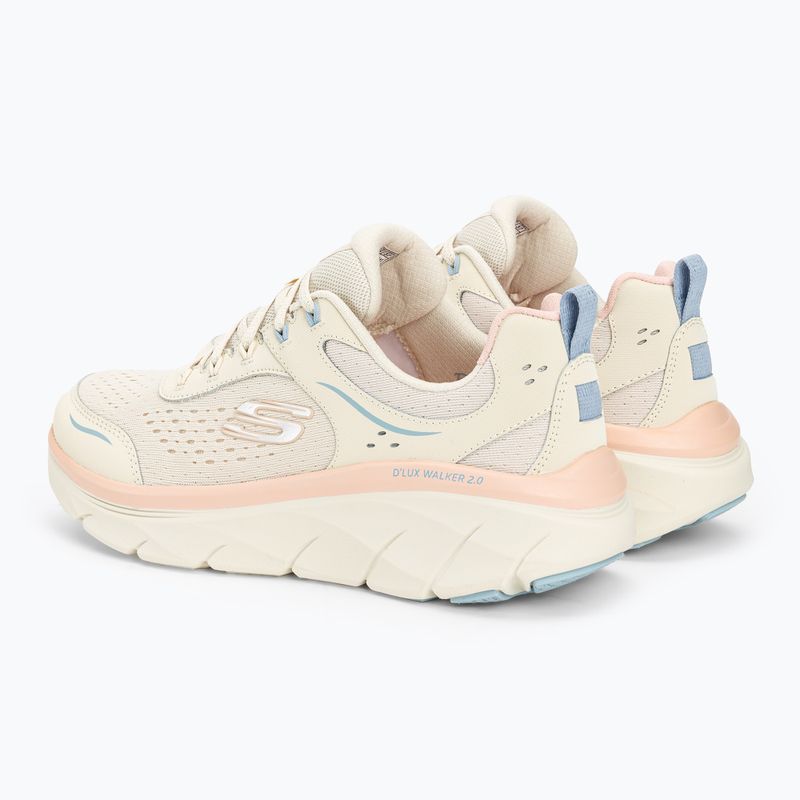női cipő SKECHERS D'Lux Walker 2.0 Daisy Doll beige/mesh/pink/blue 3